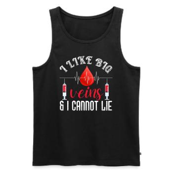 I like large veins - Men's Premium Organic Tank Top - black - Front - Michal (187cm)