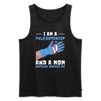 Ich Bin Ein Phlebotomist Und Eine Mutter - Männer Premium Bio Tank Top - Schwarz - Vorne - AI Model Male 178 light (178cm)