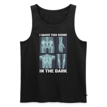 I make you shine in a dark X-ray - Men's Premium Organic Tank Top - black - Front - Michal (187cm)
