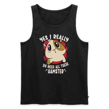 Yes, I really need all these hamsters - Men's Premium Organic Tank Top - black - Front - Michal (187cm)