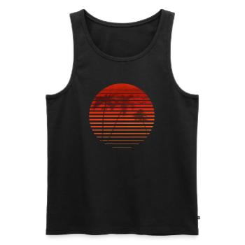 Sunset - Männer Premium Bio Tank Top - Schwarz - Vorne - AI Model Male 178 light (178cm)