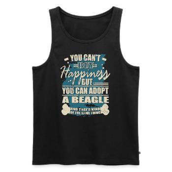 Glück kann man kaufen. Beagle - Männer Premium Bio Tank Top - Schwarz - Vorne - AI Model Male 178 light (178cm)