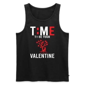 Il est temps d’être votre cadeau de Saint-Valentin - Débardeur bio Premium Homme - noir - Devant - Michal (187cm)