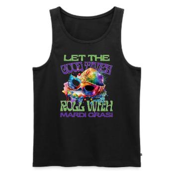 Lass die guten Zeiten beginnen - Männer Premium Bio Tank Top - Schwarz - Vorne - Michal (187cm)