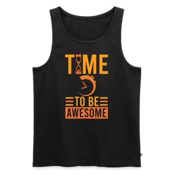 Time to Be Amazing Hourglass Ideal - Men's Premium Organic Tank Top - black - Front - AI Model Male 178 light (178cm)
