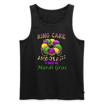 King cakes and pearls, it must be carnival - Men's Premium Organic Tank Top - black - Front - Michal (187cm)