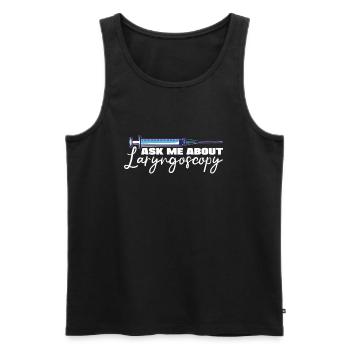 Ask Me About Laryngoscope Nurse Anesthetist Poison - Men's Premium Organic Tank Top - black - Front - Michal (187cm)
