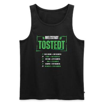 Cosmopolitan city of Tostedt Joint municipality in Lower Saxony - Men's Premium Organic Tank Top - black - Front - Michal (187cm)