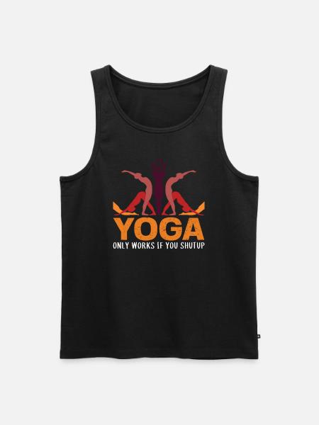 Yoga 002 - Men's Premium Organic Tank Top - black