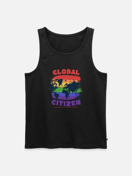 Love for the world - Männer Premium Bio Tank Top - Schwarz