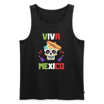 Viva Mexico Hispanic Heritage Mexican Independence - Men's Premium Organic Tank Top - black - Front - Michal (187cm)
