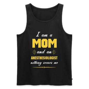 Anesthesiologist Mom, Anesthesiologist Mum - Men's Premium Organic Tank Top - black - Front - AI Model Male 178 light (178cm)