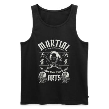 Martial Arts dunkle - Männer Premium Bio Tank Top - Schwarz - Vorne - AI Model Male 178 light (178cm)