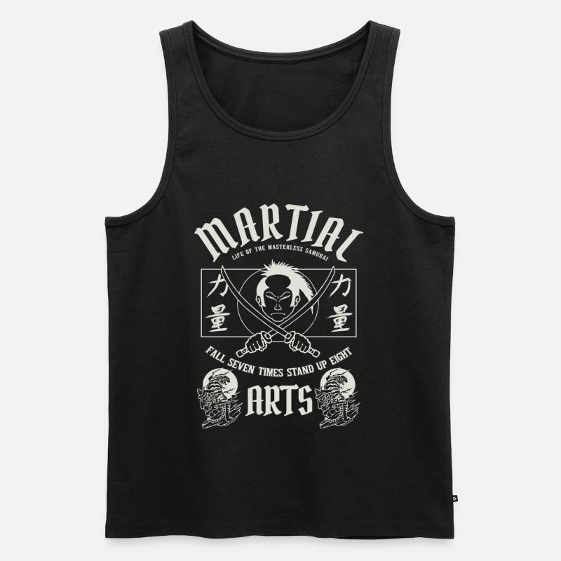 Martial Arts dunkle - Männer Premium Bio Tank Top - Schwarz