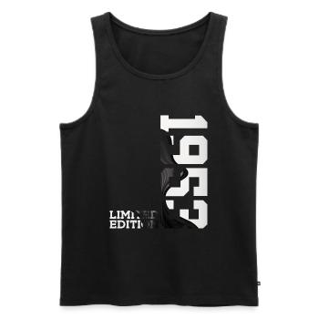 LIMITED EDITION 1953 73RD BIRTHDAY - Men's Premium Organic Tank Top - black - Front - AI Model Male 178 light (178cm)
