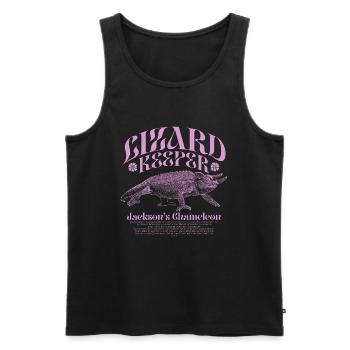 Jackson's Chameleon Lizard Holder - Men's Premium Organic Tank Top - black - Front - AI Model Male 178 light (178cm)