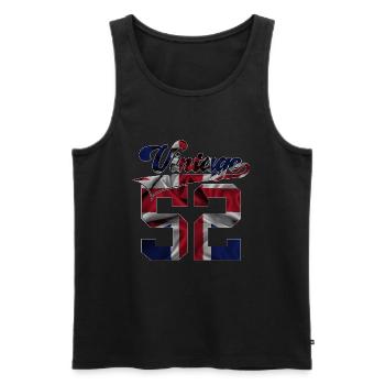 74TH BIRTHDAY UK VINTAGE 1952 - Men's Premium Organic Tank Top - black - Front - Michal (187cm)