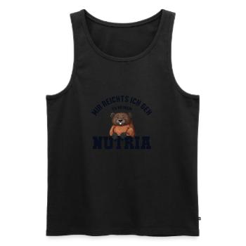Mir reichts ich geh zum Nutria Sumpfbiber Biber - Männer Premium Bio Tank Top - Schwarz - Vorne - Michal (187cm)
