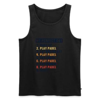 Padel Perfect Day Paddleball Padel Tennis Padel - Men's Premium Organic Tank Top - black - Front - Michal (187cm)