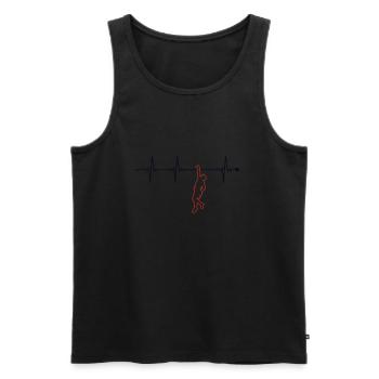 Climbing Heartbeat Escalade de bloc Escalade - Débardeur bio Premium Homme - noir - Devant - Michal (187cm)