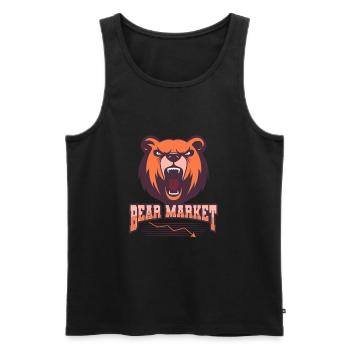 Bear Market Day Trader Investor Bull Bear Stock - Men's Premium Organic Tank Top - black - Front - Michal (187cm)