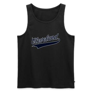 Cleveland - Débardeur bio Premium Homme - noir - Devant - Michal (187cm)
