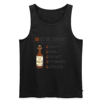 Bier Biertrinker Bierflasche 5G ist die Zukunft - Männer Premium Bio Tank Top - Schwarz - Vorne - Michal (187cm)