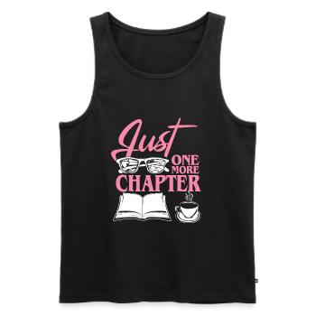 Book Just One More Chapter - Men's Premium Organic Tank Top - black - Front - AI Model Male 178 light (178cm)