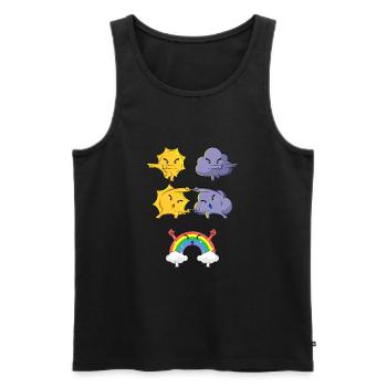 Sonne Wolke Regenbogen Fusion Geschenk Anime - Männer Premium Bio Tank Top - Schwarz - Vorne - Michal (187cm)