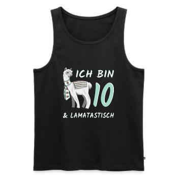10 Jahre Lama Lamatastisch 10. Geburtstag Geschenk - Männer Premium Bio Tank Top - Schwarz - Vorne - Michal (187cm)