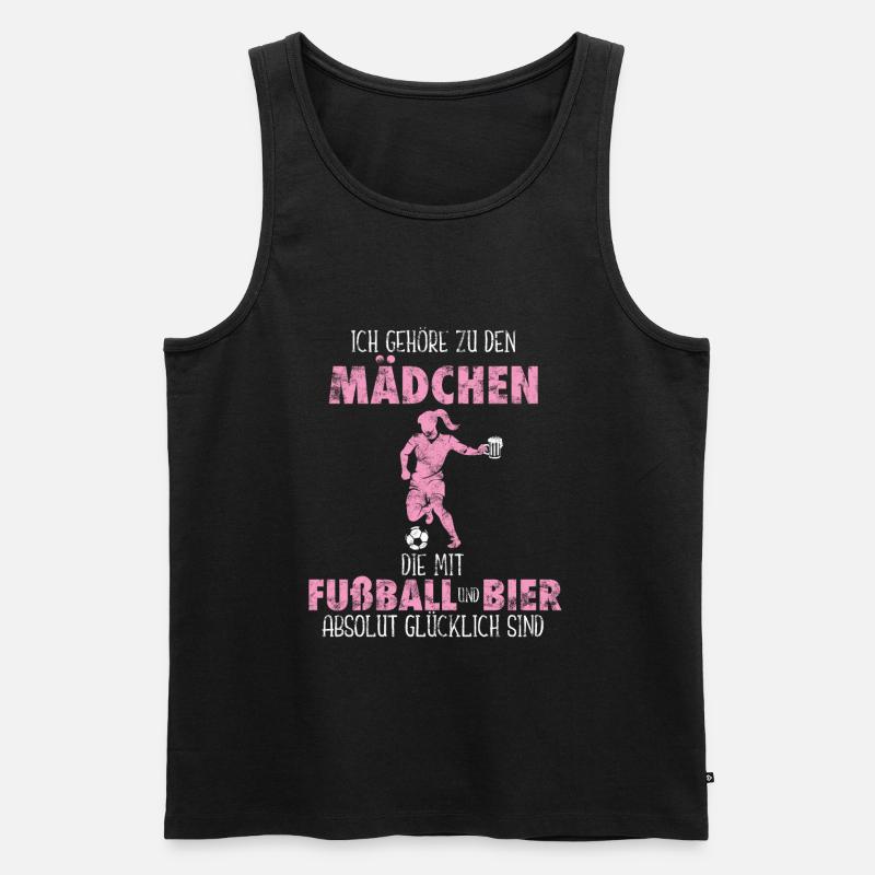 Fußball Mädchen Geschenkidee - Männer Premium Bio Tank Top - Schwarz