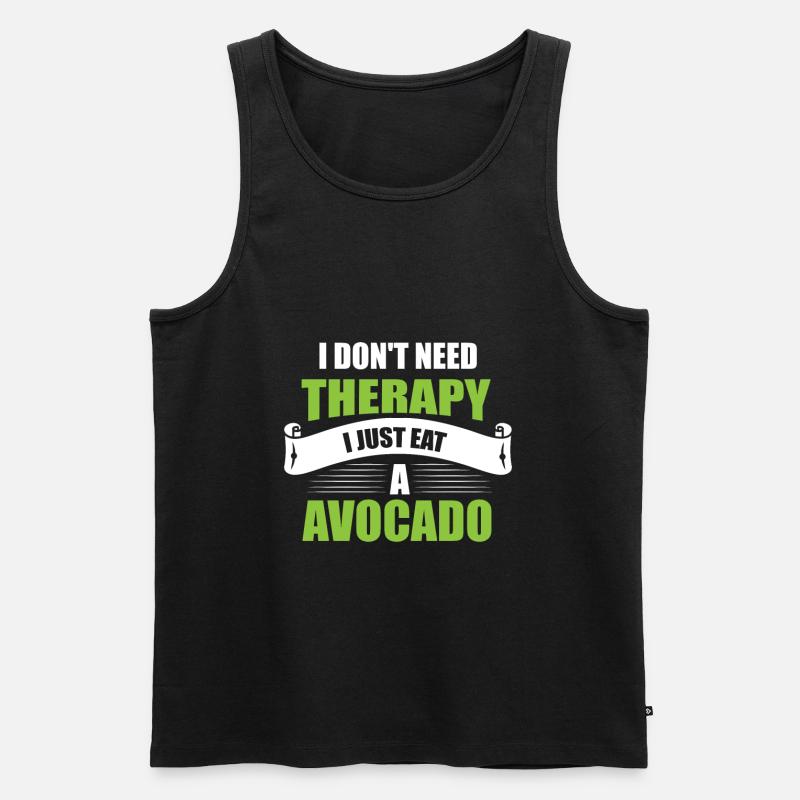 Avocado - Männer Premium Bio Tank Top - Schwarz