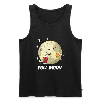Full moon full moon gift fast food moon stars - Men's Premium Organic Tank Top - black - Front - AI Model Male 178 light (178cm)