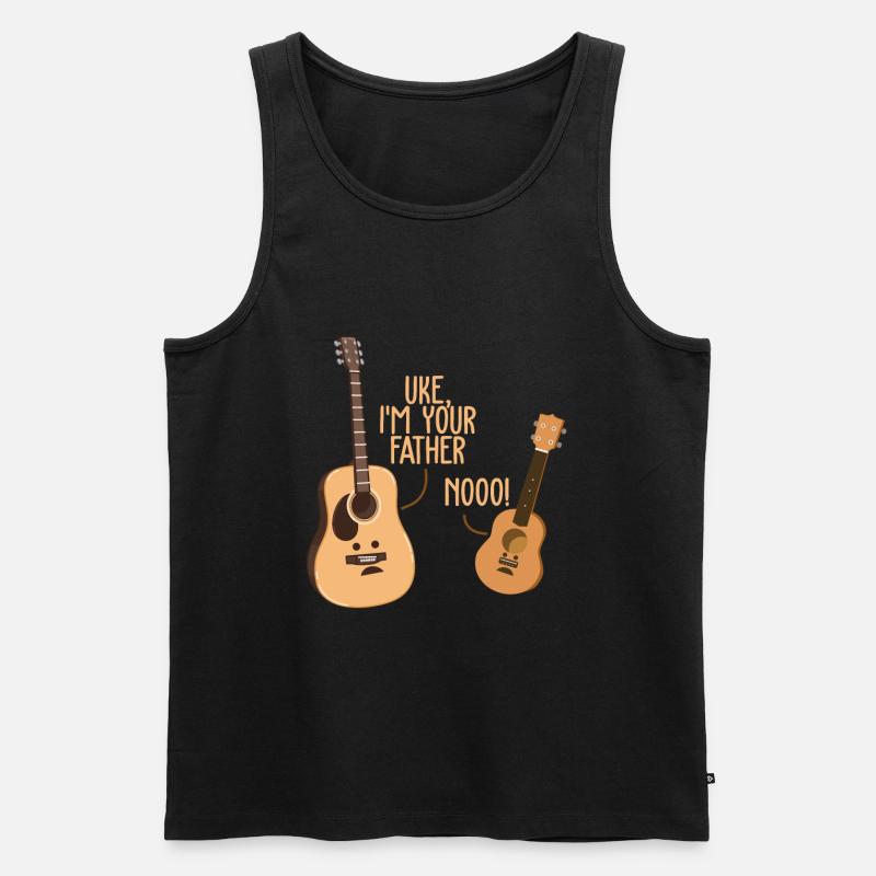 Ukulele - Männer Premium Bio Tank Top - Schwarz