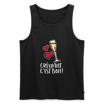Crémant C'est Bon! Funny saying for girls - Men's Premium Organic Tank Top - black - Front - Michal (187cm)