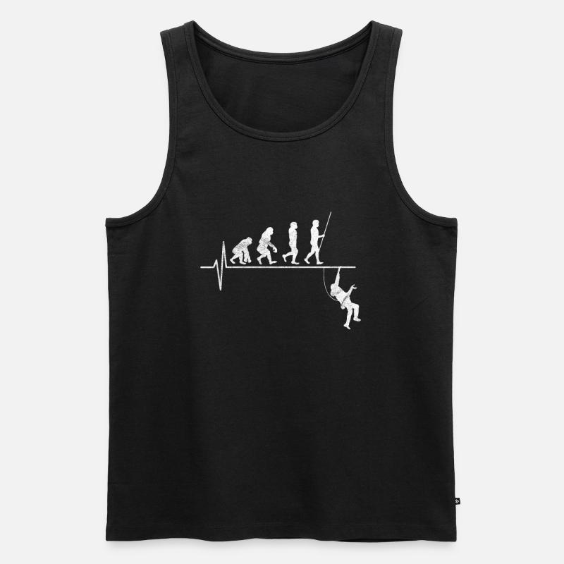 Klettern Evolution Geschenk - Männer Premium Bio Tank Top - Schwarz