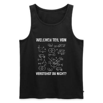 Mathematik Mathe - Männer Premium Bio Tank Top - Schwarz - Vorne - Michal (187cm)
