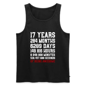 17 Years of being awesome Geschenk 17. Geburtstag - Männer Premium Bio Tank Top - Schwarz - Vorne - Michal (187cm)