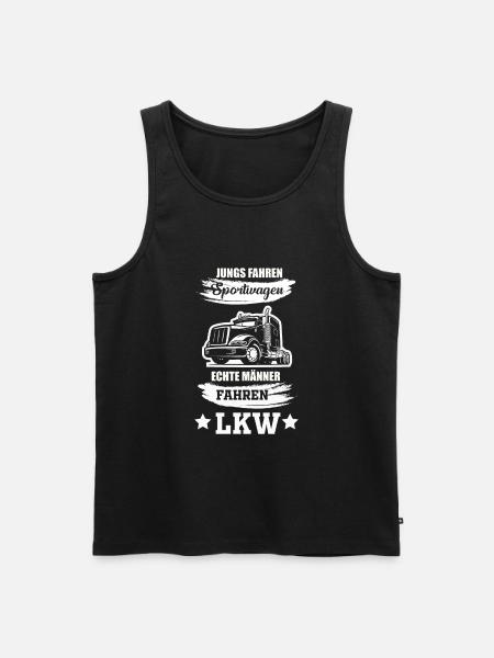 LKW Fahrer - Männer Premium Bio Tank Top - Schwarz