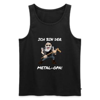 Je suis le metal grand-père heavy metal rocker grand-père - Débardeur bio Premium Homme - noir - Devant - Michal (187cm)