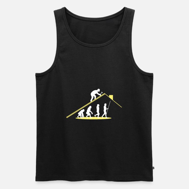 Roofer Evolution Worker - Men's Premium Organic Tank Top - black