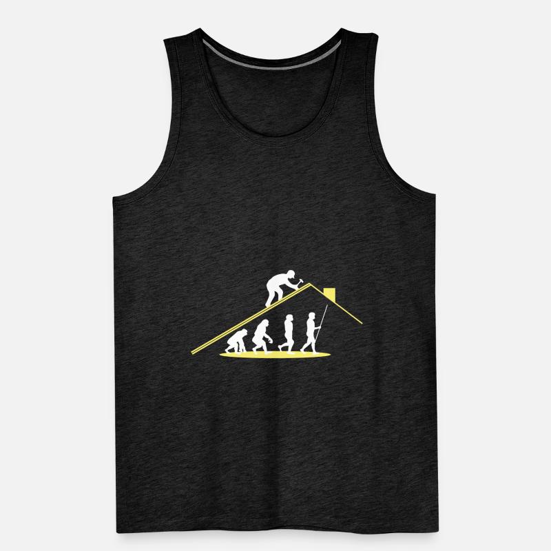 Dachdecker Evolution Arbeiter Männer Premium Bio Tank Top