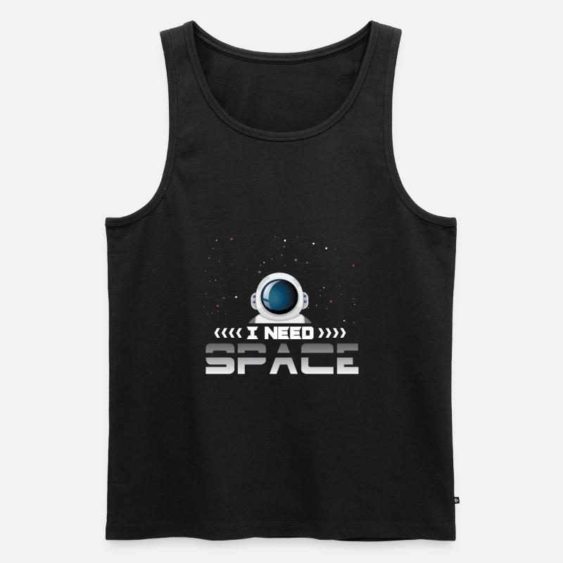 Astronaut I need Space - Männer Premium Bio Tank Top - Schwarz
