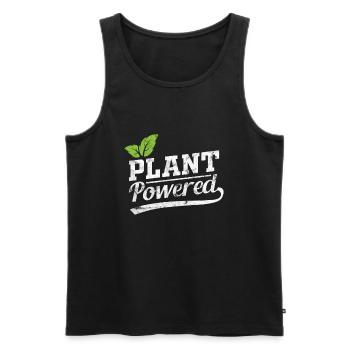 Vegan - Men's Premium Organic Tank Top - black - Front - Michal (187cm)