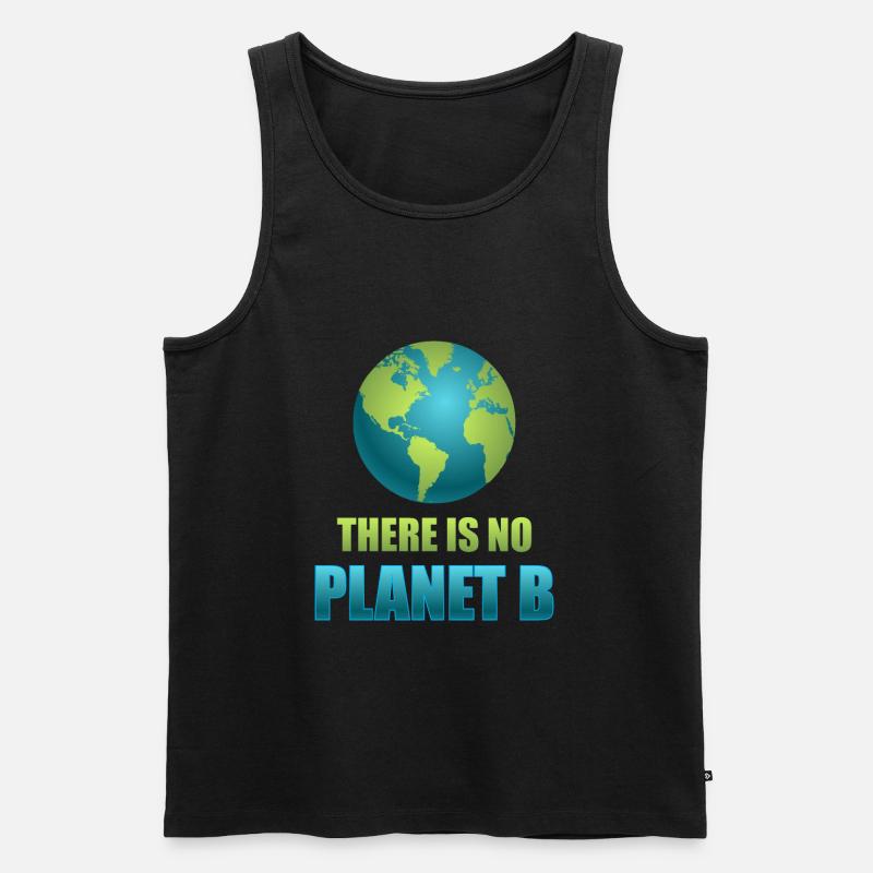 There is no Planet B - Männer Premium Bio Tank Top - Schwarz