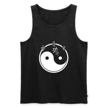 Tai Chi Taijiquan Ying Yang - Débardeur bio Premium Homme - noir - Devant - Michal (187cm)