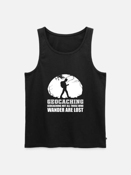 Geocaching - Männer Premium Bio Tank Top - Schwarz
