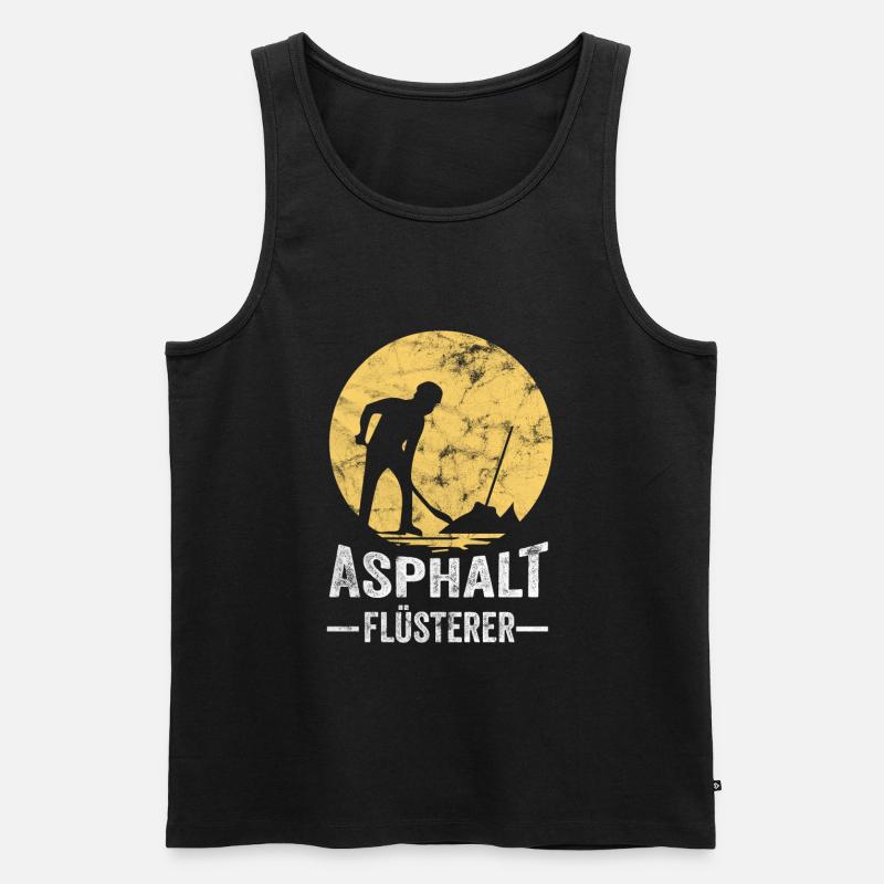 Straßenbauer - Asphaltflüsterer - Männer Premium Bio Tank Top - Schwarz