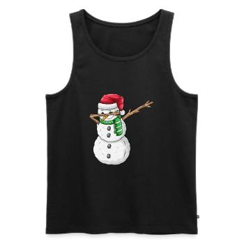 Enfants Bonhomme de neige Cadeau Noël - Débardeur bio Premium Homme - noir - Devant - Michal (187cm)