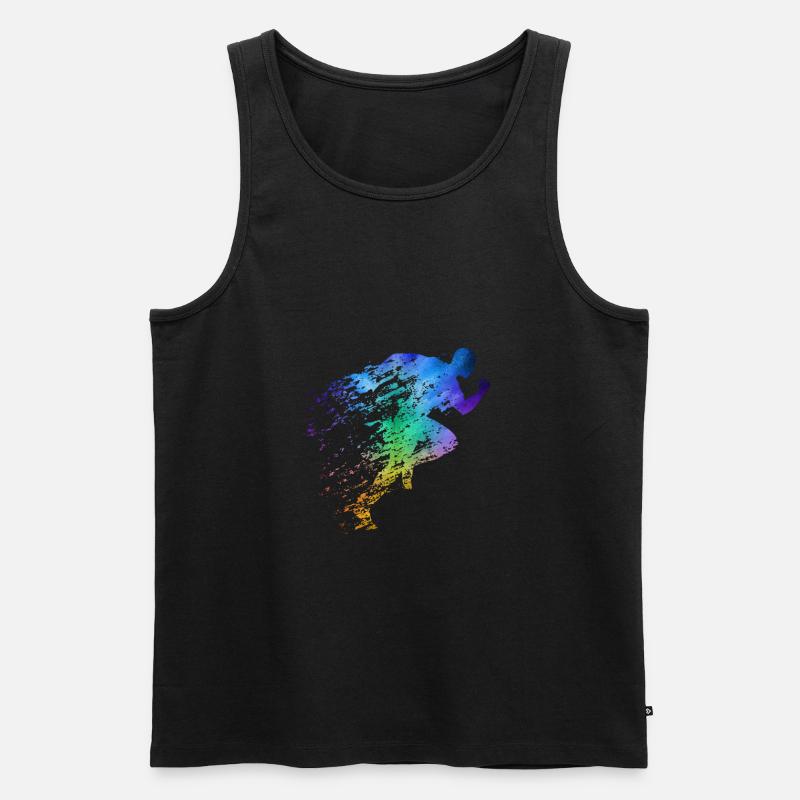 Leichtathlet Sprinter Sprinten - Männer Premium Bio Tank Top - Schwarz